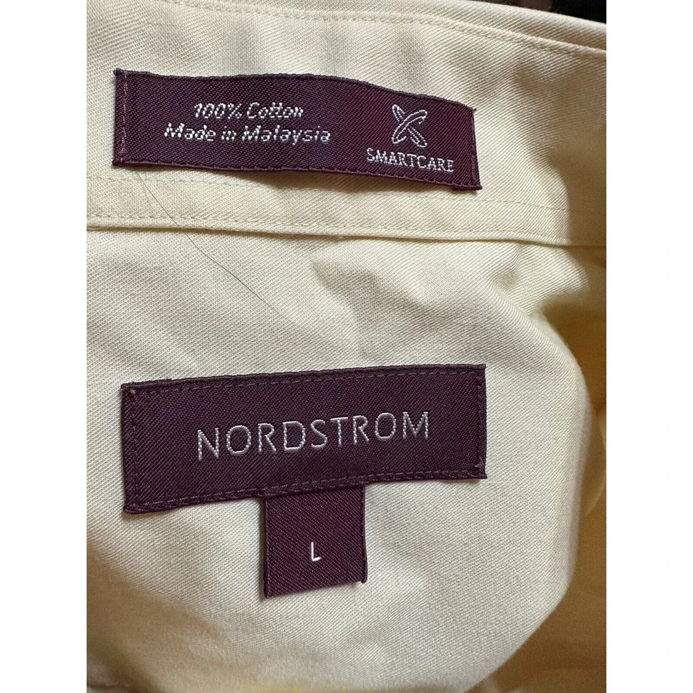 Nordstrom‎ Mens Button Down Shirt Size Large Short Sleeve Casual Dress Shirt